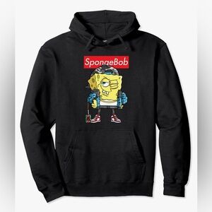 NWT Spongebob Squarepants Logo Pullover Hoodie Size M